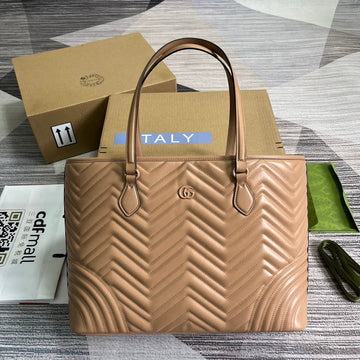 EC MARMONT LARGE 38 TOTE IN BEIGE CAMEL CALFSKIN