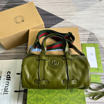 EC SMALL 28 DUFFLE BAG IN GREEN MOSS SOLF CALFSKIN
