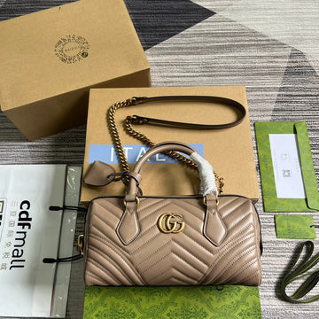 EC MARMONT MATELASSE 27 HANDBAG BEIGE CALFSKIN