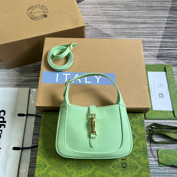 EC JACKIE MINI 19 SHOULDER BAG IN LIGHT GREEN CALFSKIN