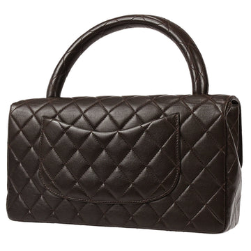 CHANEL 1994 Classic Flap Handbag Medium Brown Lambskin 67725