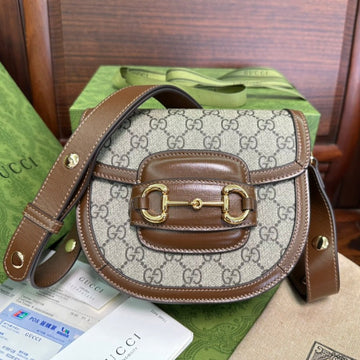 EC 18 HORSEBIT 1955 MINI BAG BEIGE CANVAS AND EBONY CALFSKIN