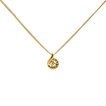 Dior Necklace CD Drop Motif GP Plated Gold Women's