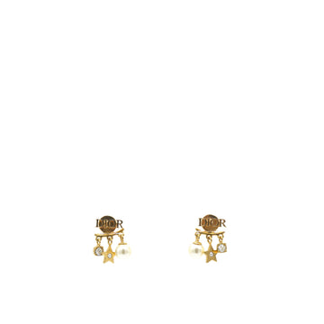 Dior Pearl Crystal Evolution Earrings Aged Gold