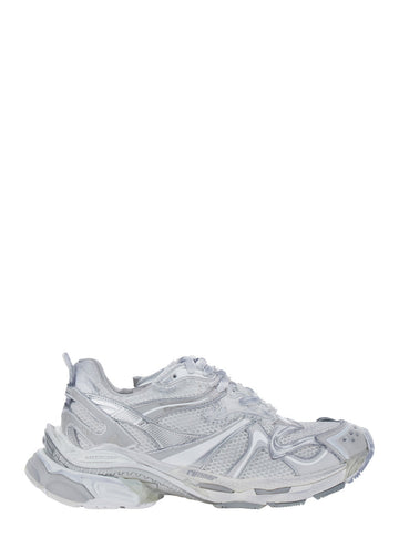 Balenciaga Men Grey Low Top Sneakers With Logo Lettering On The Heel And Panelled Design In Tech Fabric Man