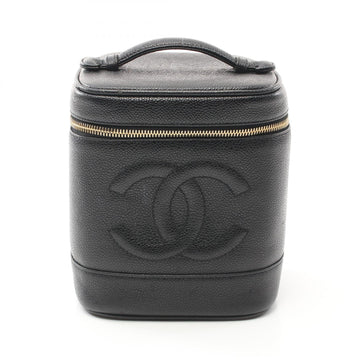 Chanel Coco Mark Leather Handbag Black A01998