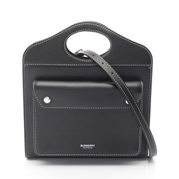 Burberry Mini Topstitch Leather Handbag