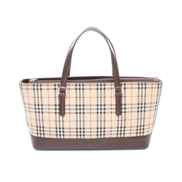 Burberry Nova Check Canvas Leather Handbag