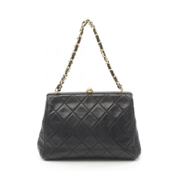 Chanel Lambskin Matelasse Handbag Black