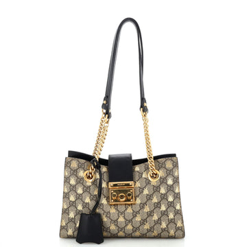 Padlock Chain Tote Printed EC Coated Canvas Small