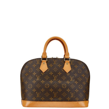 Louis Vuitton Alma Handbag Brown PVC Leather