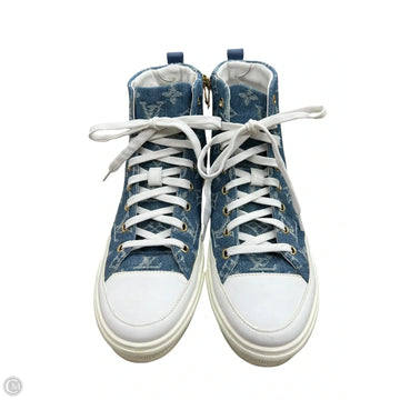 Shoes Luxury Designer By Louis Vuitton In Blue Denim, Size: 8