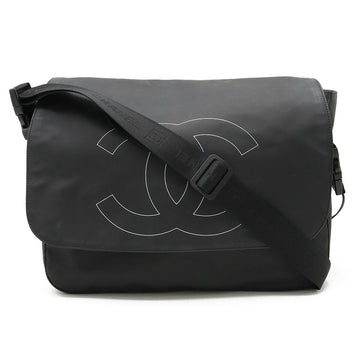 Chanel Rubber Coated Messenger Bag Black