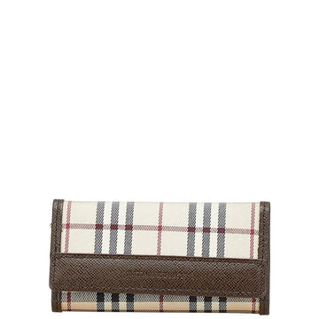 Burberry Nova Check Canvas Leather Key Case