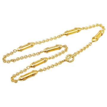 Chanel Logo Chain Necklace Gold Plated