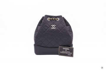 Chanel A Y Gabrielle Small Backpack Black Calfskin Small Shoulder Bags