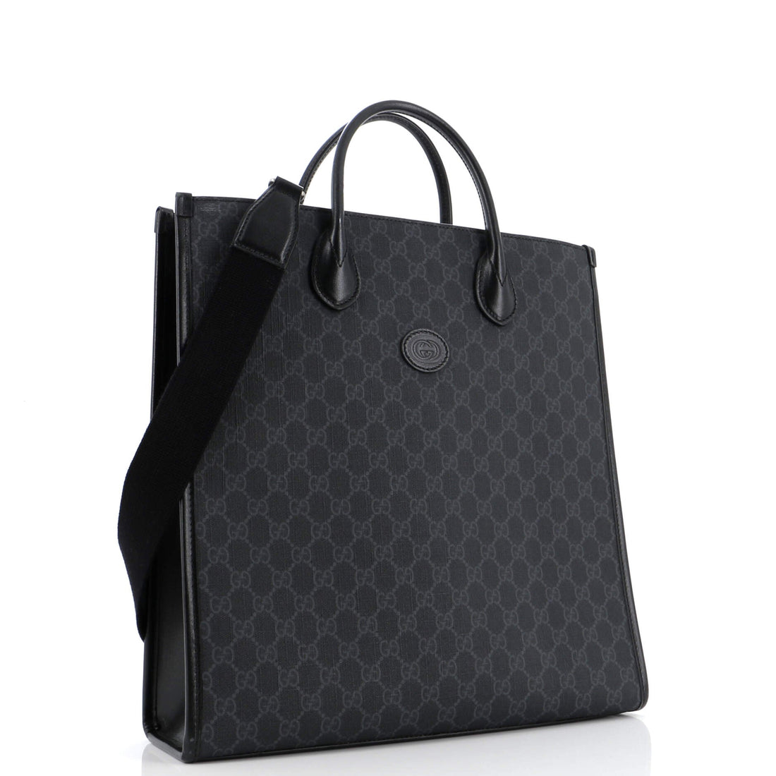 Vertical Structured Top Handle Open Tote EC Coated Canvas Medium