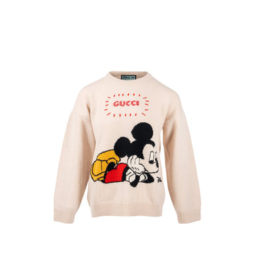Gucci Size S Disney Limited Edition Mickey Mouse Sweater Wool  Pink