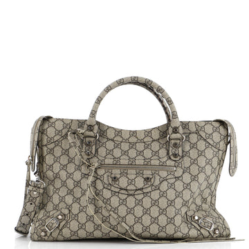 x Balenciaga The Hacker Project Neo Classic City Bag EC Coated Canvas Medium