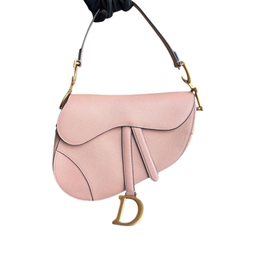 Dior Saddle Medium - Grained Calfskin Nude Pink Blush Gold Hardware