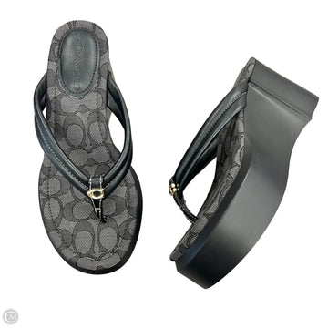 Sandals Designer By Coach In Black, Size: 7