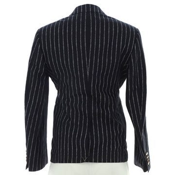 Louis Vuitton Women's Single Breasted Blazer Pinstripe Cotton