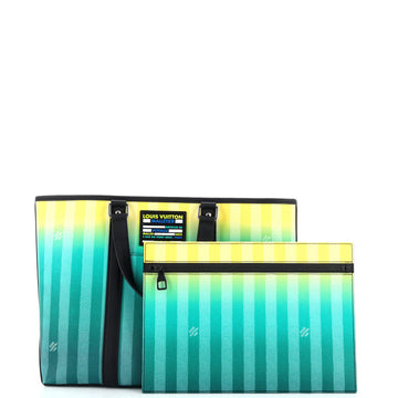 Louis Vuitton Weekend Tote Limited Edition Gradient Damier Stripes PM