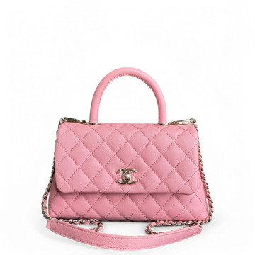 Chanel Coco Handle Small - Caviar Quilted Pink Gold Hardware Series 27
