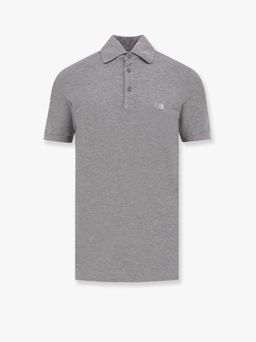 Dolce & Gabbana Men Cotton Polo Shirt With Dolce&Gabbana Milano Plate