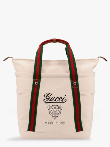 Gucci Men Canvas Shopping Bag With Web Details