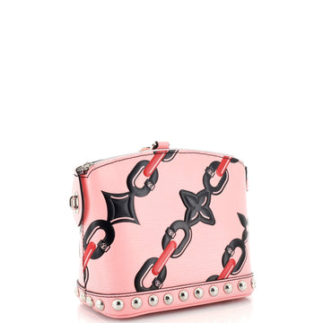 Louis Vuitton Lockit Handbag Chain Flower Print Epi Leather Mini