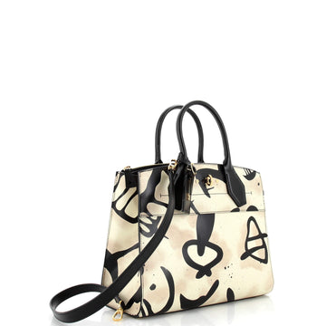 Louis Vuitton City Steamer Handbag Tribal Print Leather MM