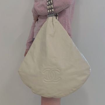 Chanel lambskin rock and chain hobo