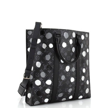 Louis Vuitton Sac Plat Bag Yayoi Kusama Painted Dots Monogram Eclipse Canvas
