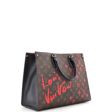 Louis Vuitton OnTheGo Tote Limited Edition Fall in Love Monogram Canvas MM
