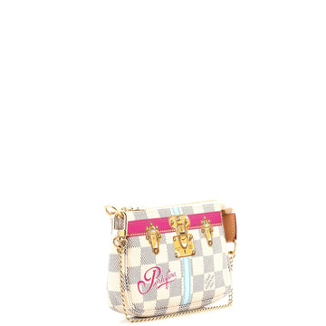 Louis Vuitton Pochette Accessoires Limited Edition Cities Damier Summer Trunks Mini