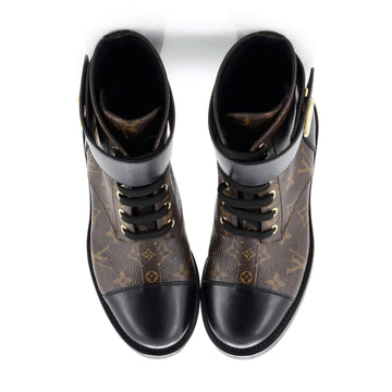 Louis Vuitton Women's Wonderland Flat Ranger Boots Monogram Canvas and Leather