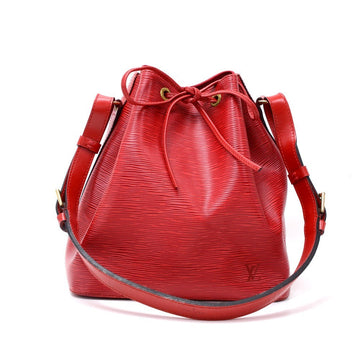Louis Vuitto Petit Noe Red Epi Leather Bag