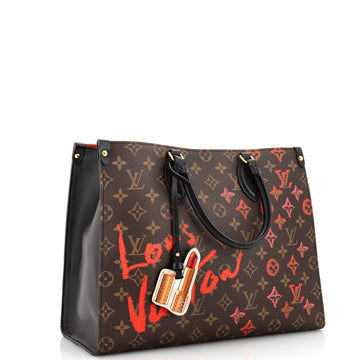 Louis Vuitton OnTheGo Tote Limited Edition Fall in Love Monogram Canvas MM