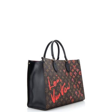 Louis Vuitton OnTheGo Tote Limited Edition Fall in Love Monogram Canvas MM