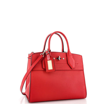 Louis Vuitton City Steamer Handbag Leather PM