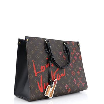 Louis Vuitton OnTheGo Tote Limited Edition Fall in Love Monogram Canvas MM