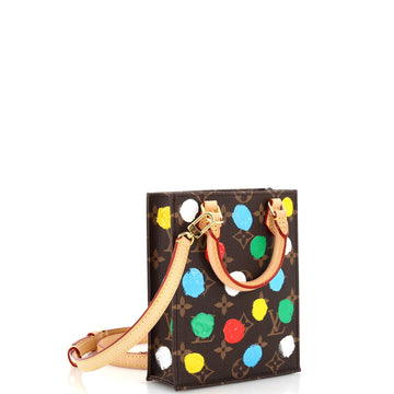 Louis Vuitton Petit Sac Plat Bag Yayoi Kusama Painted Dots Monogram Canvas