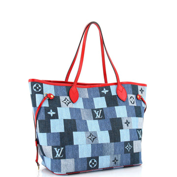 Louis Vuitton Neverfull Tote Damier and Monogram Patchwork Denim MM