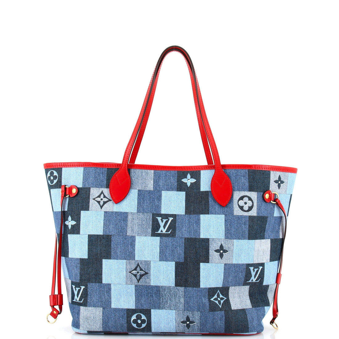 Louis Vuitton Neverfull Tote Damier and Monogram Patchwork Denim MM