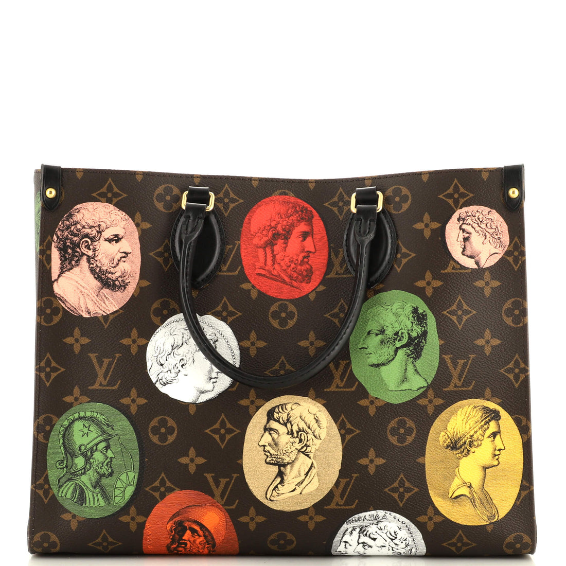 Louis Vuitton OnTheGo Tote Limited Edition Fornasetti Cameo Monogram Canvas MM