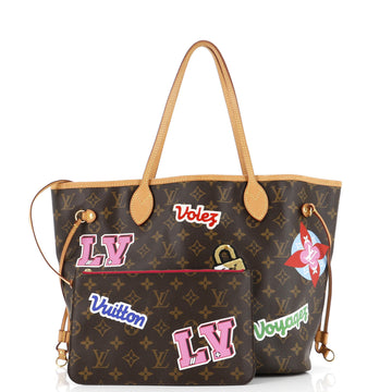 Louis Vuitton Neverfull NM Tote Limited Edition Patches Monogram Canvas MM