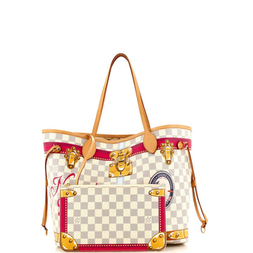 Louis Vuitton Neverfull NM Tote Limited Edition Cities Damier Summer Trunks MM
