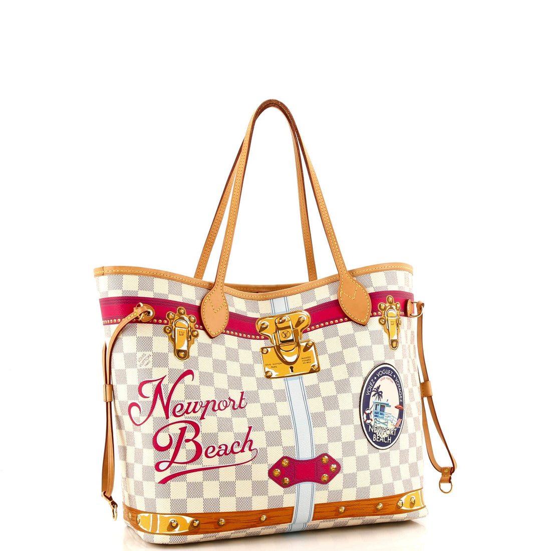Louis Vuitton Neverfull NM Tote Limited Edition Cities Damier Summer Trunks MM