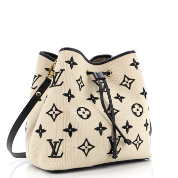 Louis Vuitton NeoNoe Handbag Monogram Giant Embroidered Cotton MM